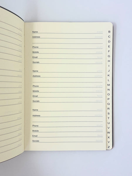 A5 Address Book - Black
