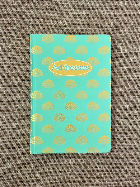 A5 Address Book Case Bound - Golden Seashells 30% OFF
