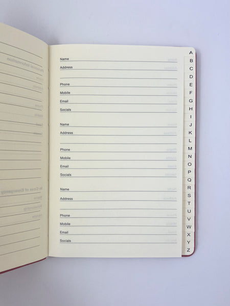 A5 Address Book - Tan