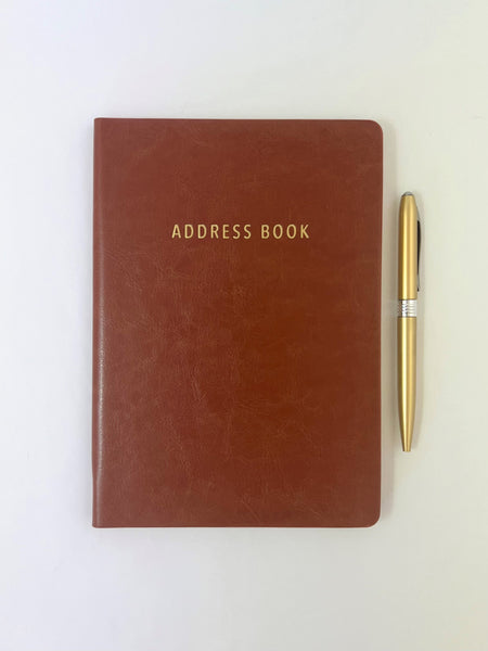 A5 Address Book - Tan