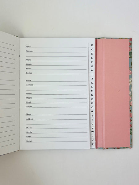 A5 Address Book Flip Cover - Birds & Berries