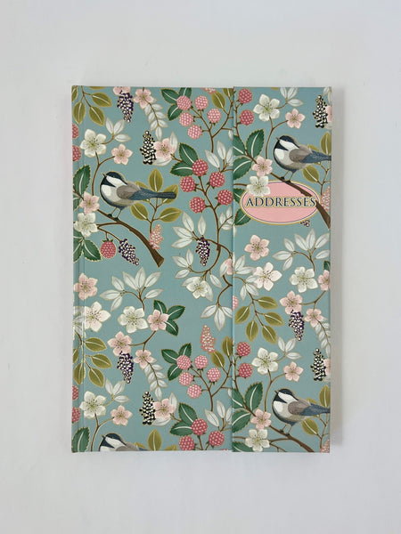 A5 Address Book Flip Cover - Birds & Berries