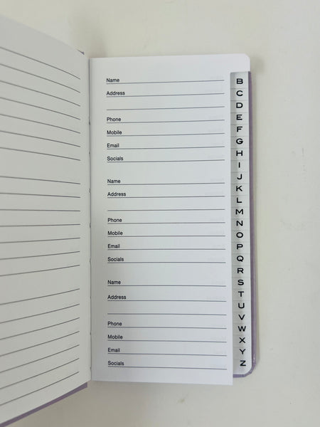 Slim Address Book - Vintage Teacups