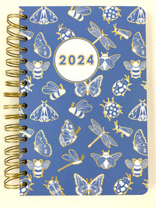 2024 A5 Spiral Diary Day to a Page - Sweet Creatures 50% OFF