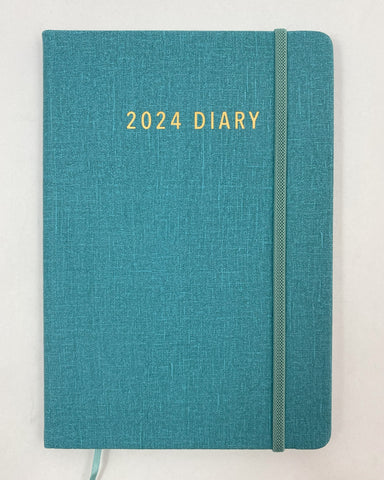 2024 A5 Diary Week to View - Teal 30% OFF