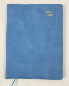 2024 A4 Diary Week to View BLUE 50% OFF