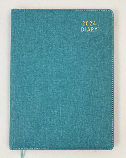2024 A4 Diary Week to View TEAL 50% OFF
