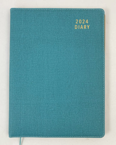 2024 A4 Diary Week to View TEAL 50% OFF