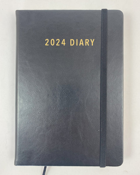 2024 A5 Diary Day to a Page - Black 50% OFF