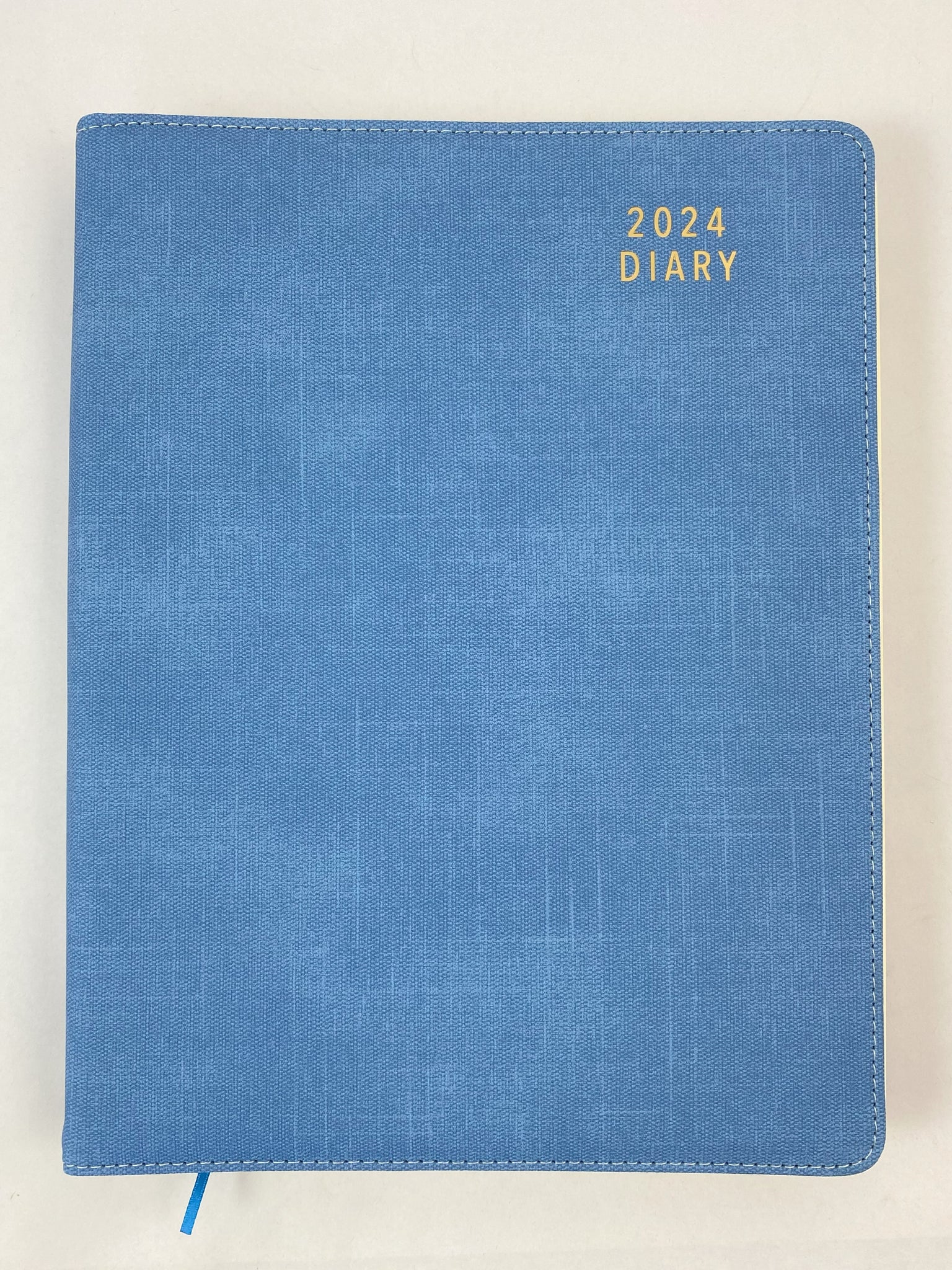 2024 A4 Diary Spiral Day to a Page - Blue 50% OFF