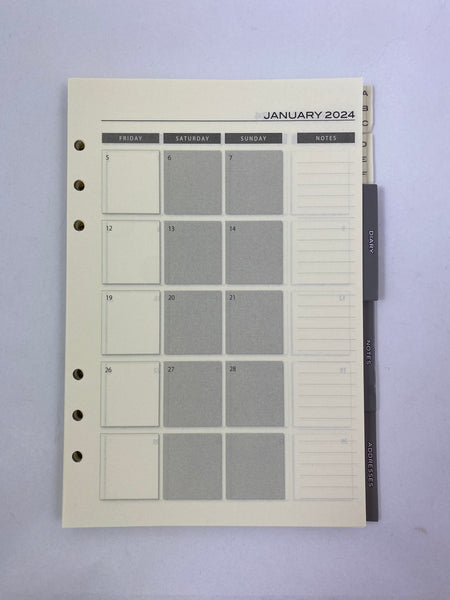 2024 Organiser Diary Refill - Week to View A5 30% OFF