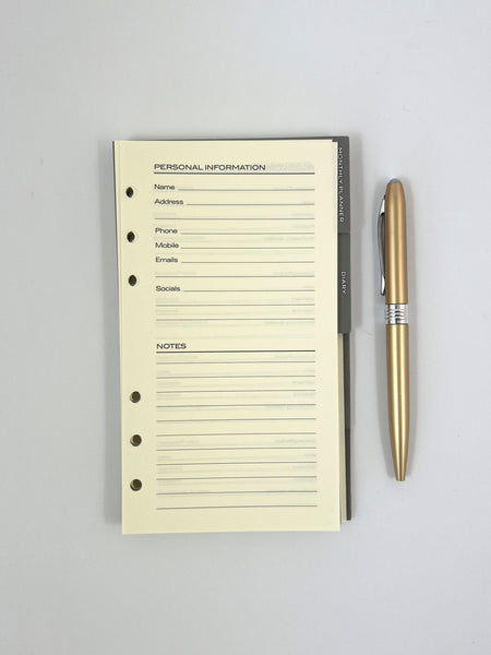 2026 Organiser Diary Refill - Slim Week to View
