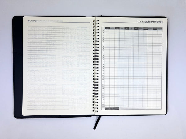 2026 Week to View - A4 Spiral Diary - Black