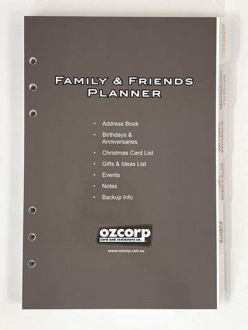 Family & Friends Planner Binder REFILL
