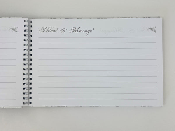 Guest Book  - Silver Linework