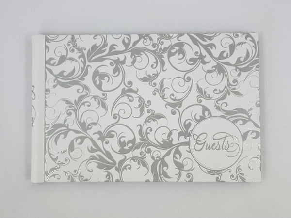 Guest Book  - Silver Linework