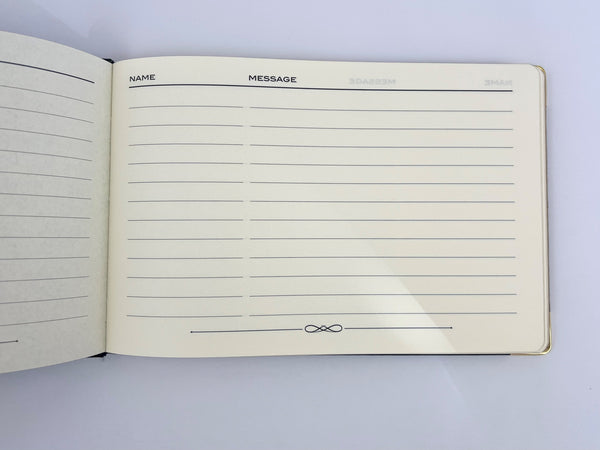 Visitors Book with Gold Corners