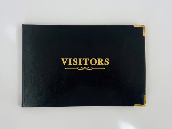 Visitors Book with Gold Corners