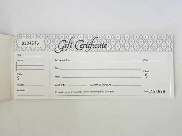 Gift Certificate Booklet of 25
