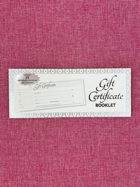 Gift Certificate Booklet of 25