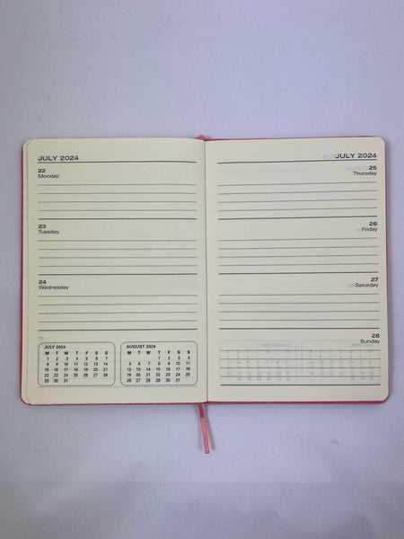 2024 A5 Diary Week to View - Blue 30% OFF