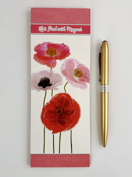 Magnetic List Pad - Poppies