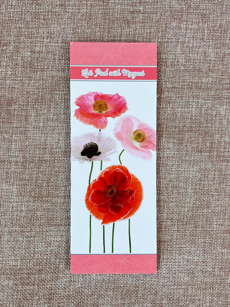 Magnetic List Pad - Poppies