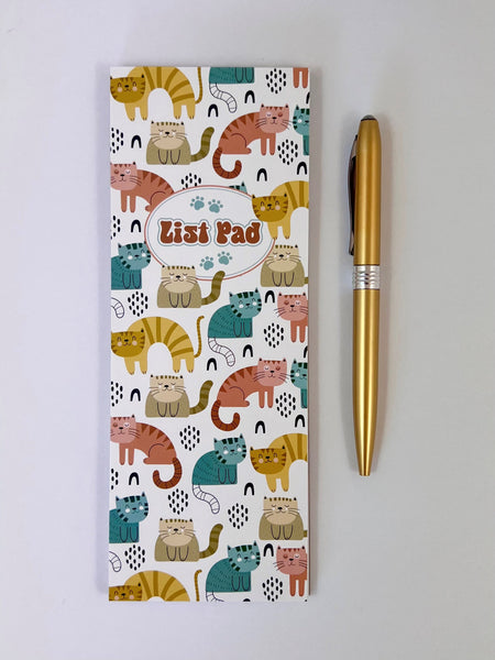 Magnetic List Pad - Funky Cats
