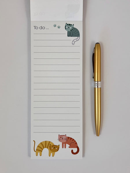 Magnetic List Pad - Funky Cats