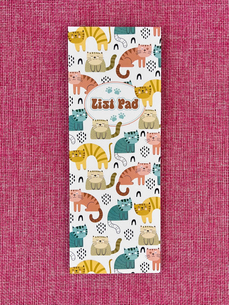 Magnetic List Pad - Funky Cats