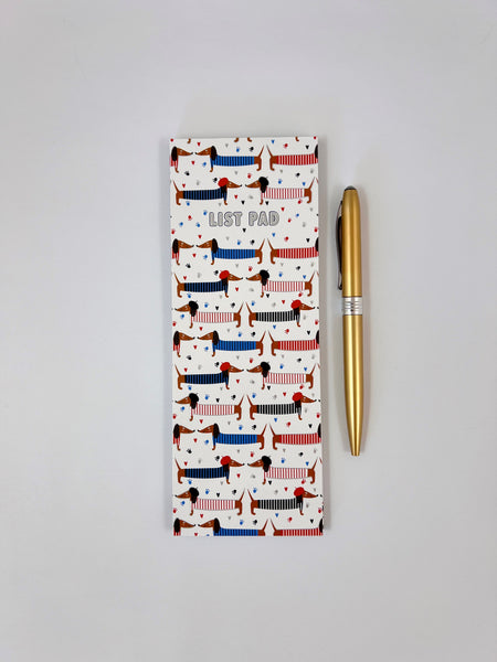 Magnetic List Pad - Sausage Dogs