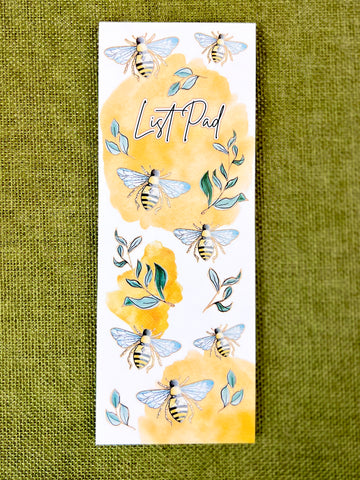 Magnetic List Pad - French Bees