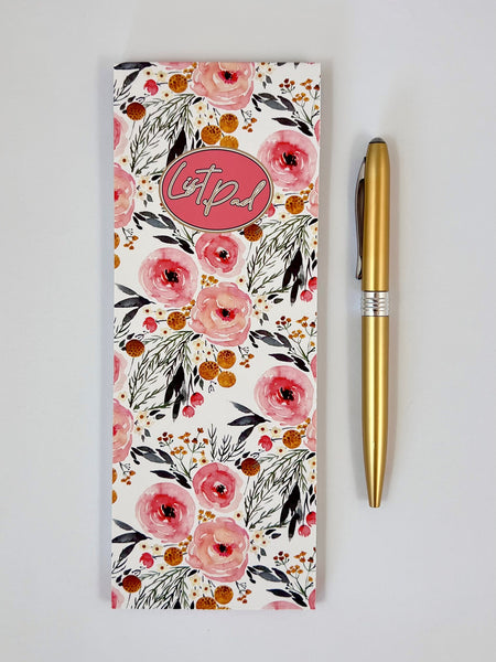 Magnetic List Pad - Rustic Floral