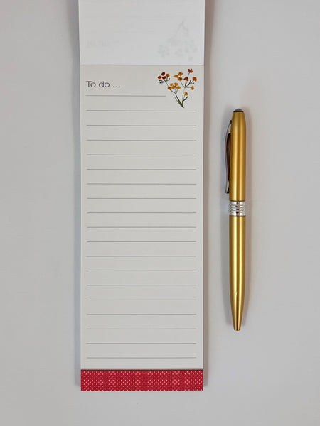 Magnetic List Pad - Rustic Floral