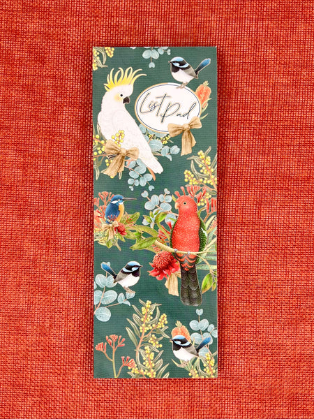 Magnetic List Pad - Native Birds