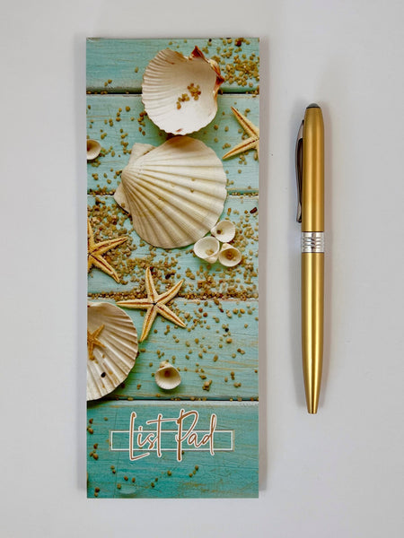 Magnetic List Pad - Wood & Shells