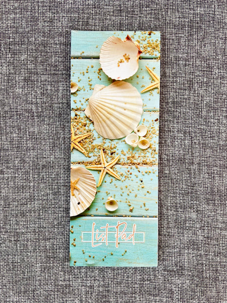 Magnetic List Pad - Wood & Shells