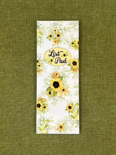 Magnetic List Pad - Sunflowers