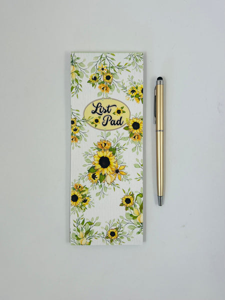 Magnetic List Pad - Sunflowers