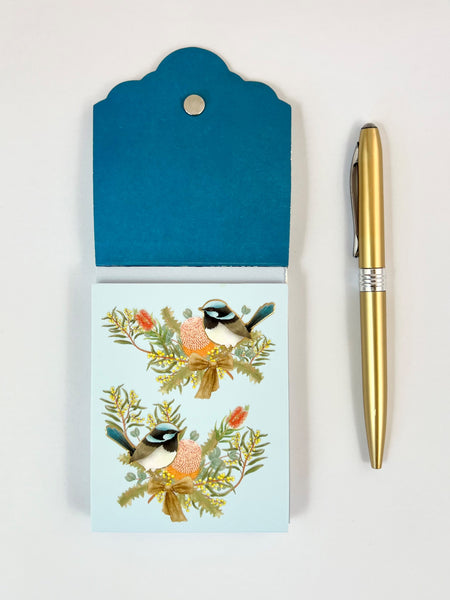 Purse Notepad - Blue Wren