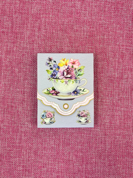 Purse Notepad - Vintage Teacups