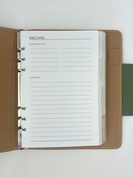 Luxury Recipe Journal Binder - Gumleaf