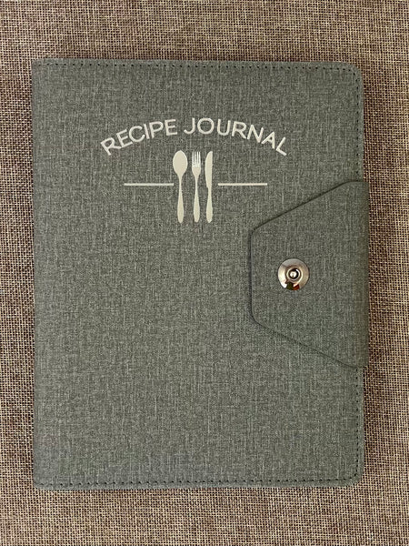 Luxury Recipe Journal Binder - Ash Grey