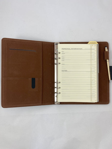 2024 Organiser Diary A5 Week to View - Classic Brown 30% OFF