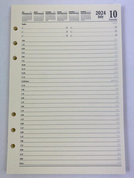 2024 Organiser Diary Refill - Day to a Page A5 30% OFF