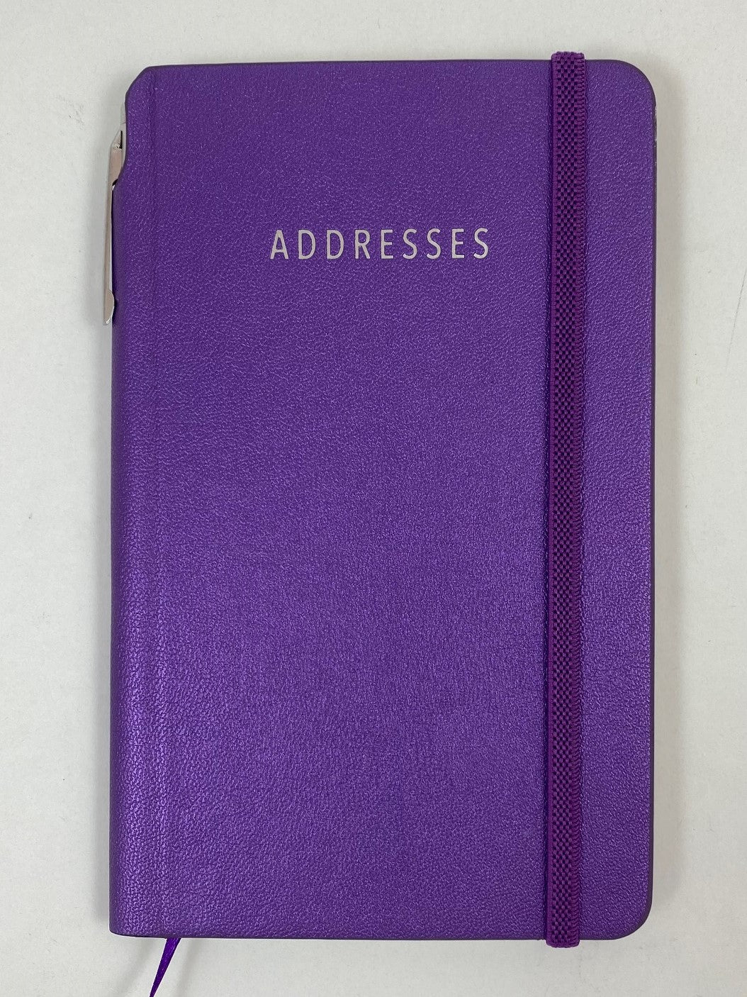 Purse Address Book with Elastic - Grape