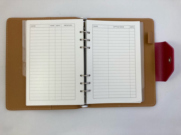 Family & Friends Planner Binder - Cherry