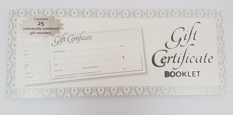 Gift Certificate Booklet of 25