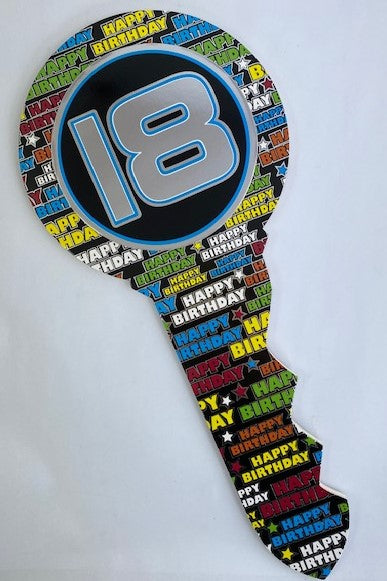 Keepsake Key - Multi Happy Birthday 18th