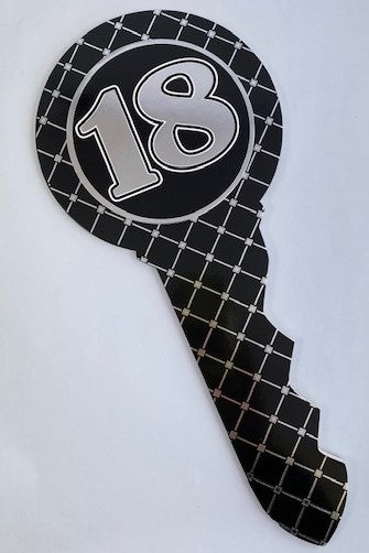 Keepsake Key - Black Argyle 18th